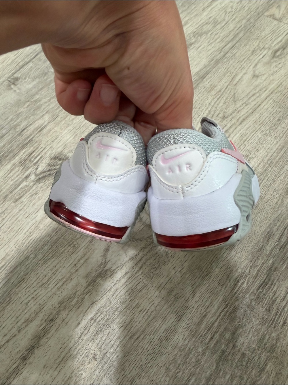 NIKE Kids White and Light Pink Athletic Sneakers - Picture 5 of 6